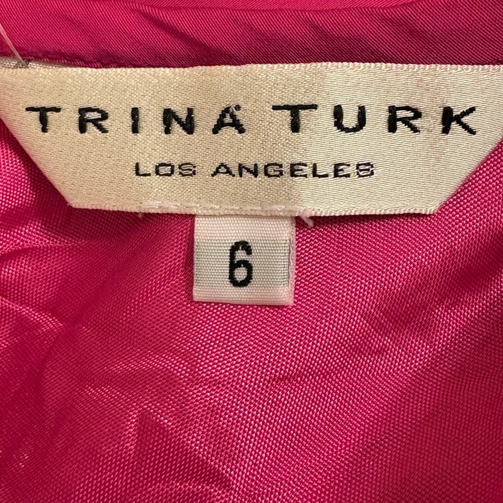 Trina Turk Kentucky Derby Dress Hot Pink with Square Belt - Sz 6 - Picture 5 of 10